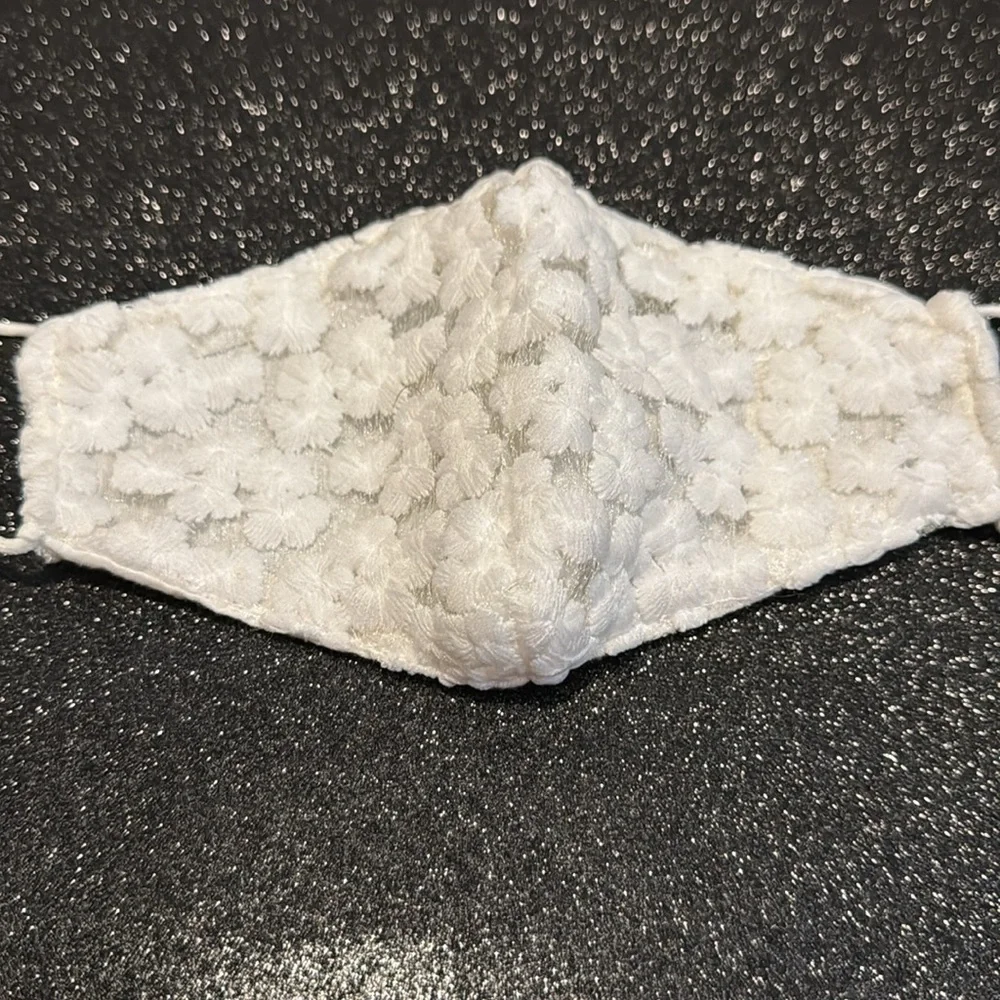 Lele sadoughi white lace like face mask